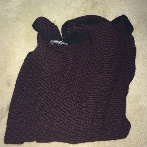 Burgundy colored cardigan