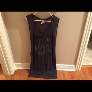 Free People charcoal grey top