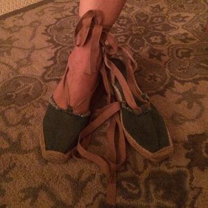 Denim Wedge Espadrilles