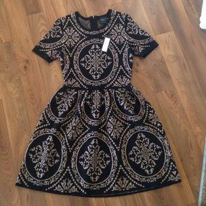 Knit jacquard design dress