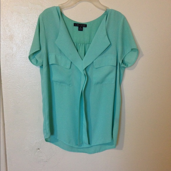 Mint teal blouse