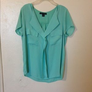 Mint teal blouse