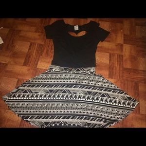 VS Pink crop top and circle skirt