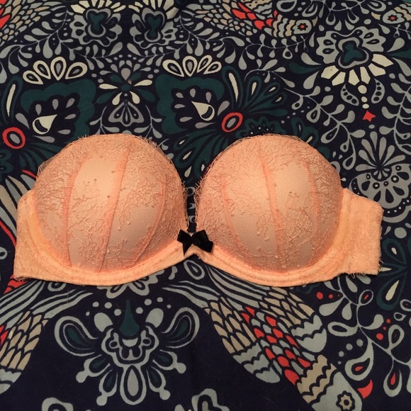 Victoria's Secret Other - Peach Lacy Very Sexy Strapless ONE DAY SALE