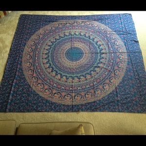 Tapestry - Blue Elephant Mandala