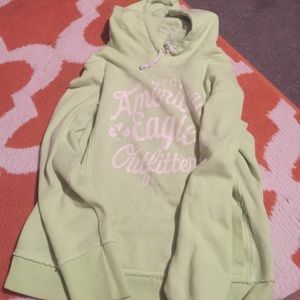 Neon yellowish/green American eagle hoodie