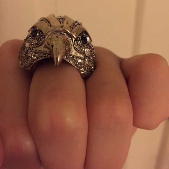 Silver eagle ring