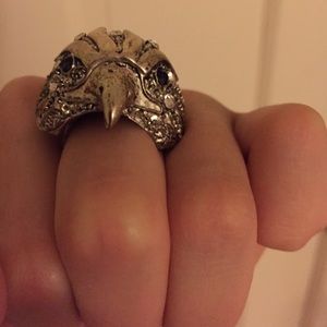 Silver eagle ring