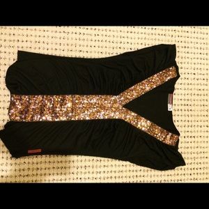 PRADA Sexy Black and Sequin top