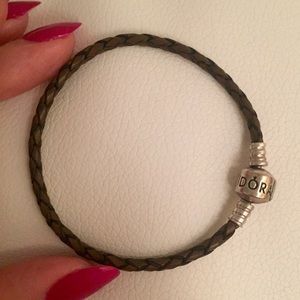 Authentic Pandora leather bracelet preowned
