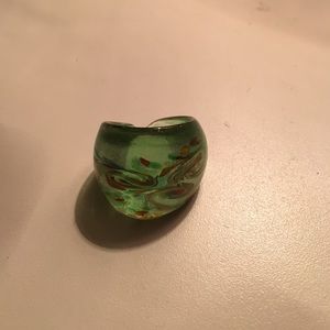 Green glass ring