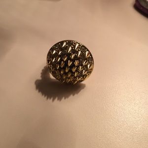 Gold spike cocktail ring