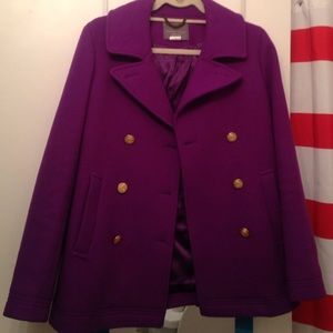 J Crew Stadium Cloth Nello Gori Peacoat