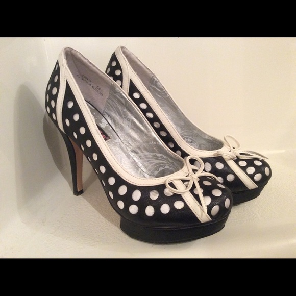 Polka Dot platform heels