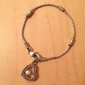 Brighton Heart Dangle Pearl Bracelet