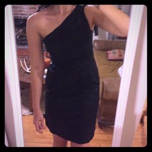 Black J.Crew One-Shoulder Dress