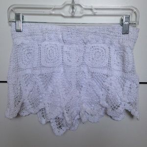 White lace shorts!