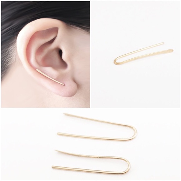 14 Karat Gold Filled Earring Pin Line Minimalist