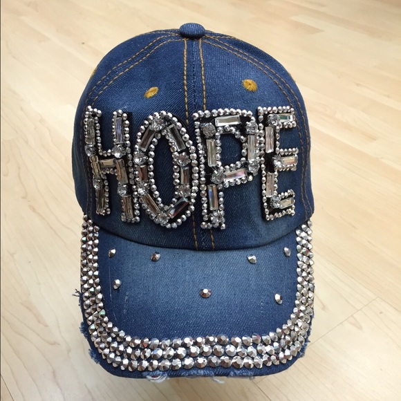 Accessories - Denim Hope Rhinestones Cap