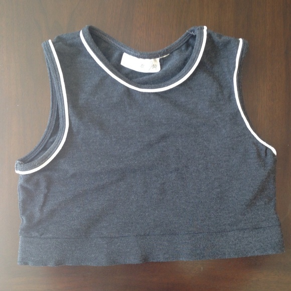 Grey crop top dance/gym workout - small/x-small