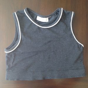 Grey crop top dance/gym workout - small/x-small