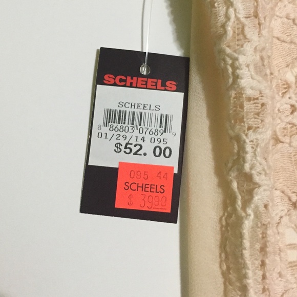 A Crochet Tank Top with Chiffon Front - Picture 3 of 3