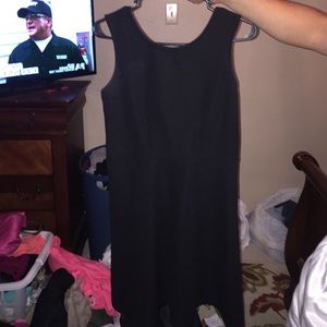 Black flared dress