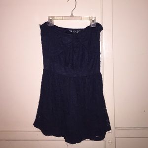 Strapless Navy blue romper