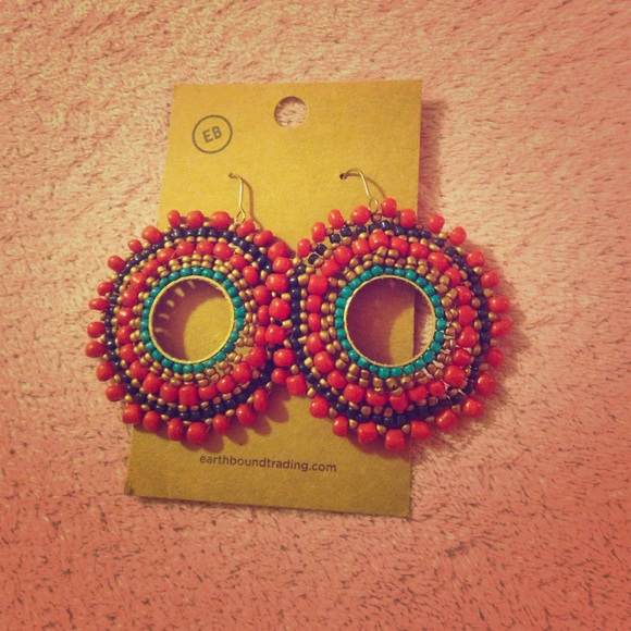 Beaded Medallion Earrings