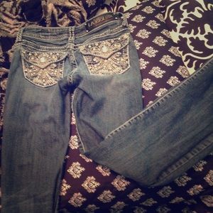LA Idol Jeweled Bootcut Jeans