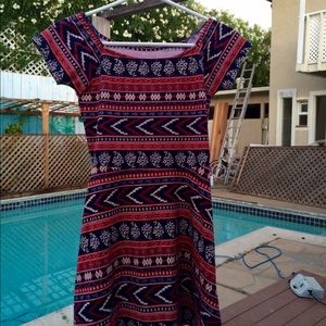 Tribal print skater dress
