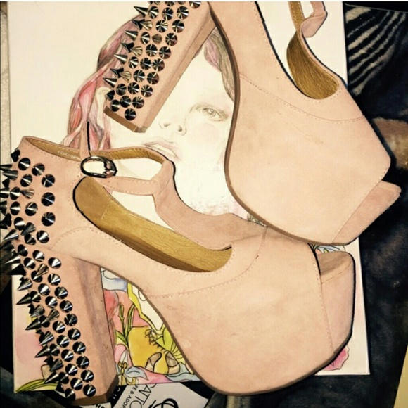 Jeffrey Campbell Shoes - Jeffrey Campbell pink suede foxy spike