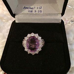 🎉💍💍Real Amethyst on white gold setting✨✨