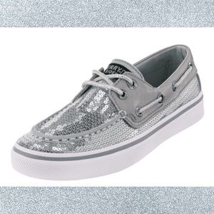 Silver sparkle Sperry Top-siders