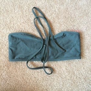 American apparel olive green nylon tricot bikini