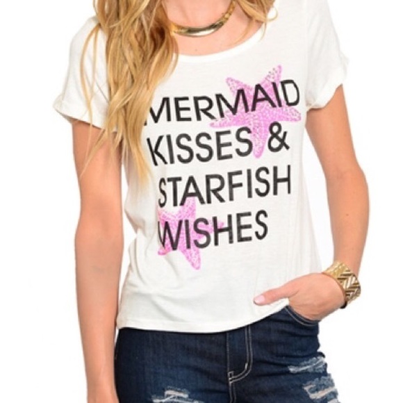 Tops - Mermaid Kisses & Starfish Wishes Tee
