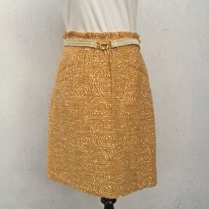 Anthropologie Mustard skirt