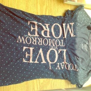 Polka dotted American eagle shirt.