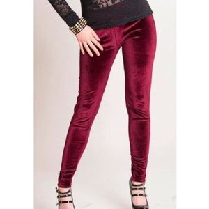 New Red Velvet Slim Fit Skinny Stretch Leggings