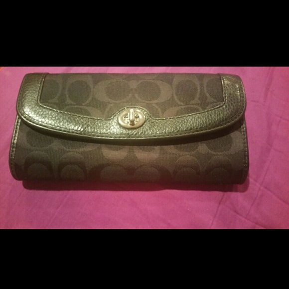 black coach wallet