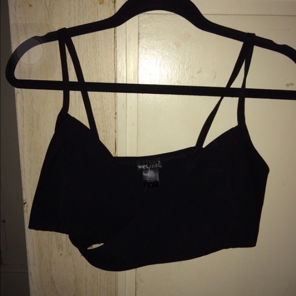 Black crop top from wet seal brand new