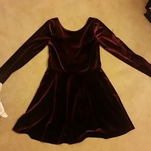 Maroon Velvet Bethany Mota Dress