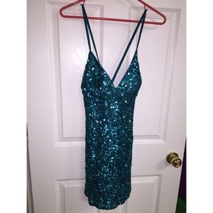 Scala turquoise sequin dress