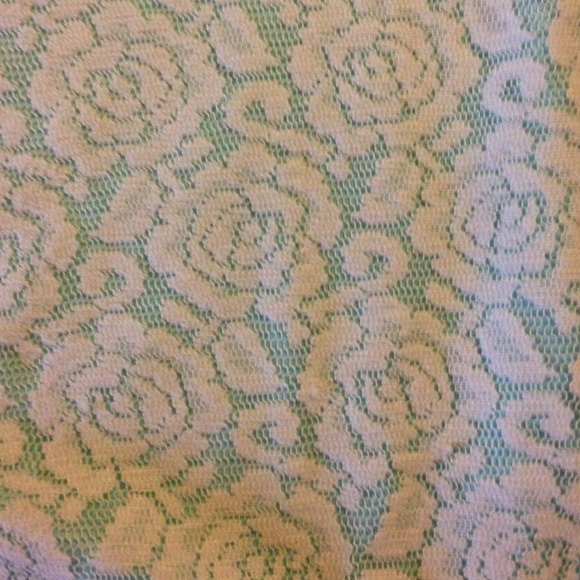 Mint green lace dress w/ necklace - Picture 2 of 4