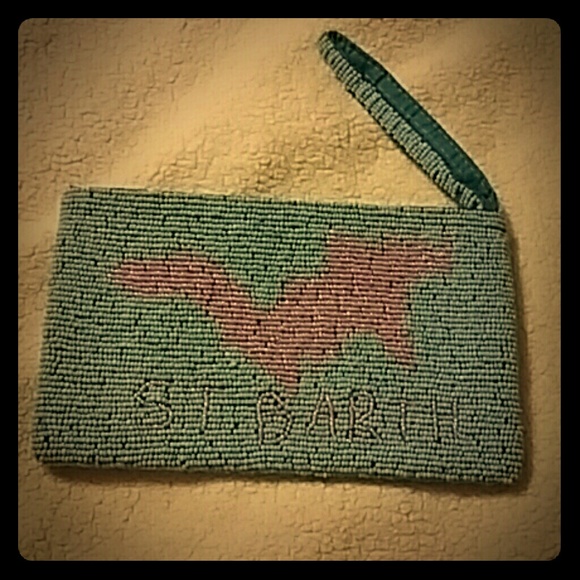 Hand beaded wristlet