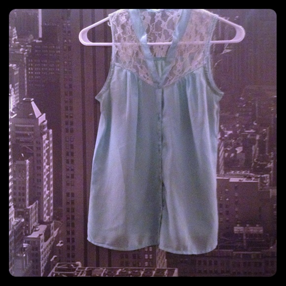 Lacy blue blouse