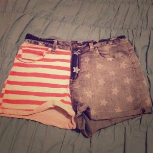 High Waisted American flag shorts