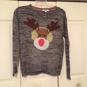Gray reindeer sweater