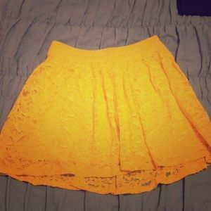 Mustard Vintage Lace Skirt