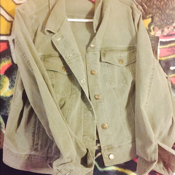 Navy green Jean  jacket